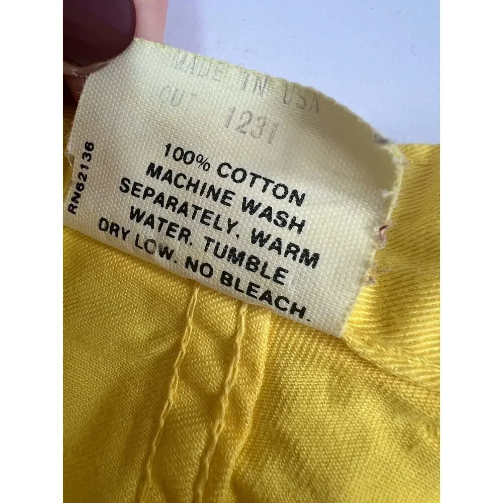 Vintage Guess Jeans Yellow Straight Leg Denim Pants Retro Men’s Size 34